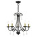 Daphne Five Light Chandelier in Black with Antique Brass (107|40875-04)