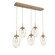 Meteo Five Light Pendant in Novel Brass (404|PLB0063-05-NB-A-C01-E2)
