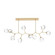 Gem LED Branch in Gilded Brass (404|PLB0039-BC-GB-C-001-L3)