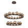 Mesa LED Chandelier in Flat Bronze (404|CHB0089-2B-FB-B-CA1-L3)