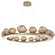 Mesa LED Chandelier in Gilded Brass (404|CHB0089-0D-GB-B-CA1-L3)