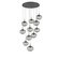 Nebula 11 Light Pendant in Graphite (404|CHB0064-11-GP-S-C01-E2)