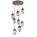 Meteo Eight Light Pendant in Burnished Bronze (404|CHB0063-08-BB-S-C01-E2)