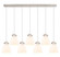 Downtown Urban Seven Light Linear Pendant in Polished Nickel (405|127-410-1PS-PN-G412-8WH)
