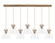 Downtown Urban Seven Light Linear Pendant in Brushed Brass (405|127-410-1PS-BB-G411-8CL)
