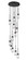 Downtown Urban 12 Light Pendant in Matte Black (405|126-452-1P-BK-G452-4CL)