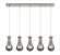 Downtown Urban Five Light Linear Pendant in Brushed Satin Nickel (405|125-451-1P-SN-G451-5SM)