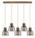 Downtown Urban Five Light Linear Pendant in Brushed Brass (405|125-410-1PS-BB-G412-8SM)