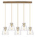 Downtown Urban Five Light Linear Pendant in Brushed Brass (405|125-410-1PS-BB-G412-8SDY)