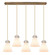 Downtown Urban Seven Light Linear Pendant in Brushed Brass (405|125-410-1PS-BB-G411-8WH)