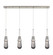 Downtown Urban Four Light Linear Pendant in Brushed Satin Nickel (405|124-452-1P-SN-G452-4SM)
