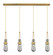 Downtown Urban Four Light Linear Pendant in Brushed Brass (405|124-452-1P-BB-G452-4SM)