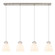 Downtown Urban Four Light Linear Pendant in Brushed Satin Nickel (405|124-410-1PS-SN-G412-8WH)