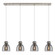 Downtown Urban Four Light Linear Pendant in Brushed Satin Nickel (405|124-410-1PS-SN-G412-8SM)