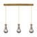 Downtown Urban Three Light Linear Pendant in Brushed Brass (405|123-451-1P-BB-G451-5SM)