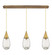 Downtown Urban Three Light Linear Pendant in Brushed Brass (405|123-450-1P-BB-G450-6CL)