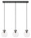 Downtown Urban Three Light Linear Pendant in Matte Black (405|123-410-1PS-BK-G410-8CL)