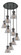 Downtown Urban Six Light Pendant in Matte Black (405|119-410-1PS-BK-G411-8SM)