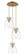 Downtown Urban Three Light Pendant in Brushed Brass (405|113-410-1PS-BB-G412-8CL)
