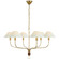 Griffin LED Chandelier in Hand-Rubbed Antique Brass and Saddle Leather (268|AL 5005HAB/SDL-L)