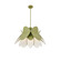Flor One Light Pendant in White and Green (33|517056WG)