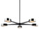 Allisio Five Light Chandelier in Textured Black (67|F7335-TBK/BCR)