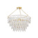 Tiffany Four Light Chandelier in Aged Brass/Textured Cream (428|H805804-AGB)