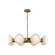 Alonso LED Chandelier in Vintage Brass/Alabaster (452|CH320837VBAR)