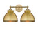 Edison Two Light Bath Vanity in Brushed Brass (405|616-2W-BB-M14-BB)