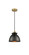 Edison One Light Mini Pendant in Brushed Brass (405|616-1P-BB-M14-BK)