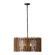 Suratto Six Light Pendant in Matte Black/Medium Walnut (137|387P06MBW)