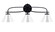 Cavella Three Light Bath Bar in Matte Black (200|3913-MB-421-CH)