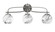 Cavella Three Light Bath Bar in Graphite (200|3913-GP-4109)