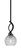 Cavella One Light Mini Pendant in Matte Black (200|3901-MB-5110)