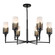Sawgrass Six Light Chandelier in Matte Black (175|CH20319BLK-6)