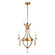 Monteleone Three Light Chandelier in Gold Leaf With Antique (175|CH1036-3)