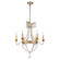 Louis Six Light Chandelier in Distressed Silver and Gold (175|CH1035-6)