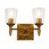 Vetiver Two Light Vanity in Gold Leaf (175|BB1022G-2-F2G)