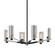 Pilsen Six Light Chandelier in Soft Off Black/Satin Nickel (67|F7116-SFB/SN)
