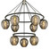 Iliad Nine Light Chandelier in Textured Black & Polish Nickel (67|F6219-TBK/PN)