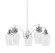 Easton Five Light Chandelier in White & Brushed Nickel (200|1945-WHBN-210)