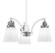 Easton Three Light Chandelier in White & Brushed Nickel (200|1943-WHBN-460)