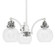 Easton Three Light Chandelier in White & Brushed Nickel (200|1943-WHBN-4100)