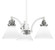 Easton Three Light Chandelier in White & Brushed Nickel (200|1943-WHBN-312)