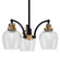 Easton Three Light Chandelier in Matte Black & Brass (200|1943-MBBR-4812)