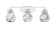 Easton Three Light Bath Bar in White & Brushed Nickel (200|1933-WHBN-4109)
