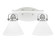 Easton Two Light Bath Bar in White & Brushed Nickel (200|1932-WHBN-312)