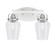 Easton Two Light Bath Bar in White & Brushed Nickel (200|1932-WHBN-210)
