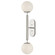 Barbican Collection Two Light Wall Sconce in Polished Nickel/White (142|5800-0033)