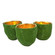 Jackfruit Collection Vase Set of 3 in Green/Gold (142|1200-0724)